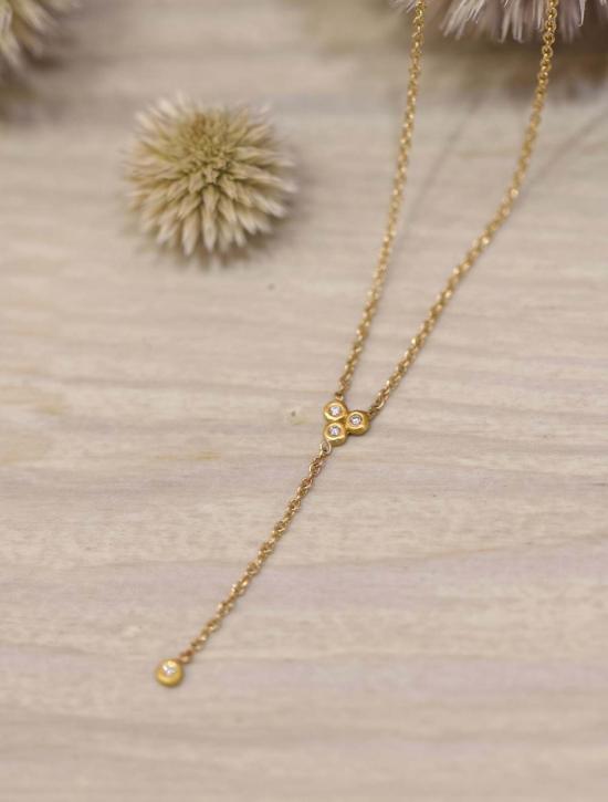  아난다 칼사 주얼리 목걸이/팬던트 Ananda Khalsa Jewelry Delicate Diamond Trio 목걸이