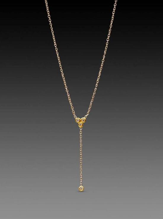  아난다 칼사 주얼리 목걸이/팬던트 Ananda Khalsa Jewelry Delicate Diamond Trio 목걸이 - ANANDA KHALSA JEWELRY