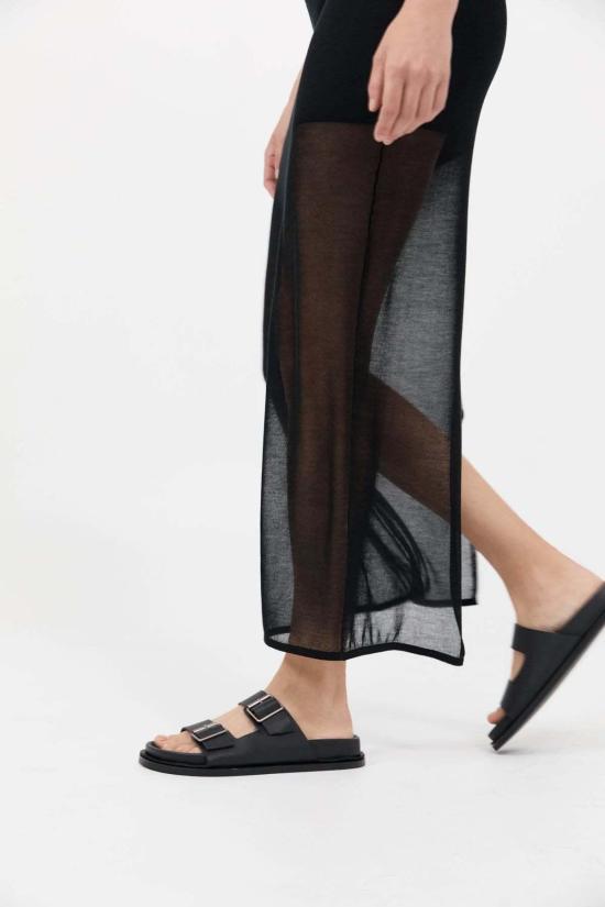  세인트아그니 뮬/슬리퍼 세인트 아그니 더블 버클 슬라이드 블랙 - ST.AGNI