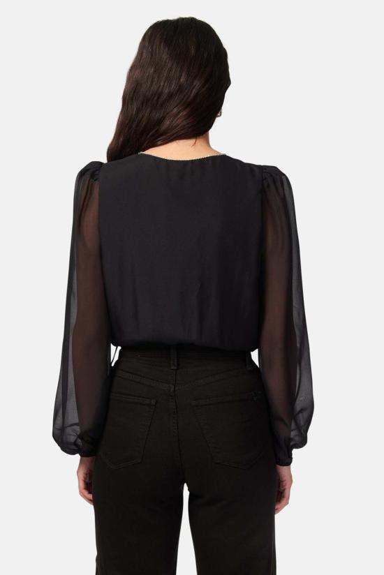  카미 뉴욕 민소매 티셔츠 캐미 NYC 인그리드 크리스탈 바디수트 블랙 - CAMI NYC