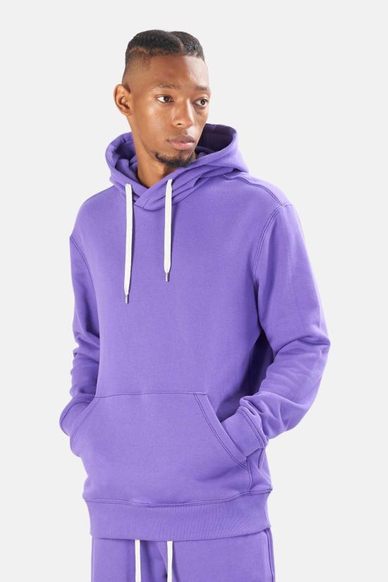  Blue&Cream 후드 티셔츠 블루&크림 후드 후디 브라이트 퍼플 - BLUE&CREAM