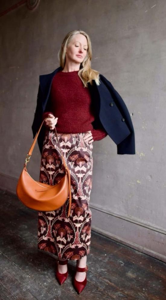  카라 카라 롱 스커트 카라카라 블레이즈 스커트 아르카다 초콜릿 - CARA CARA