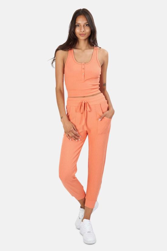  더레인지 스트레이트 팬츠 레인지 합금 리브 조거 테라코타 - THE RANGE