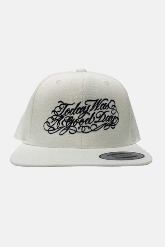  블루&크림 볼캡 블루앤크림 오늘은 좋은 하루였습니다 스냅백 캡 화이트