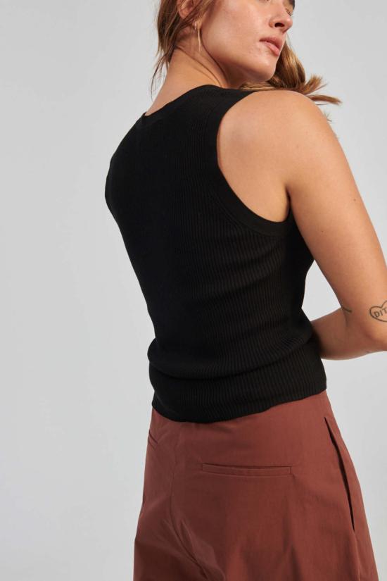  스튜디오 니콜슨 민소매 티셔츠 Studio Nicholson Rakko 탑 블랙 - STUDIO NICHOLSON