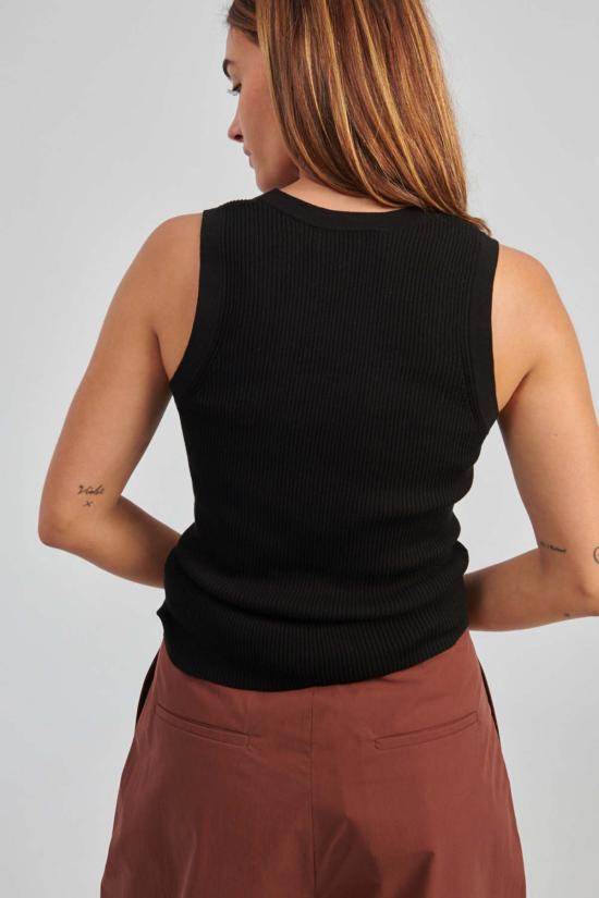  스튜디오 니콜슨 민소매 티셔츠 Studio Nicholson Rakko 탑 블랙 - STUDIO NICHOLSON