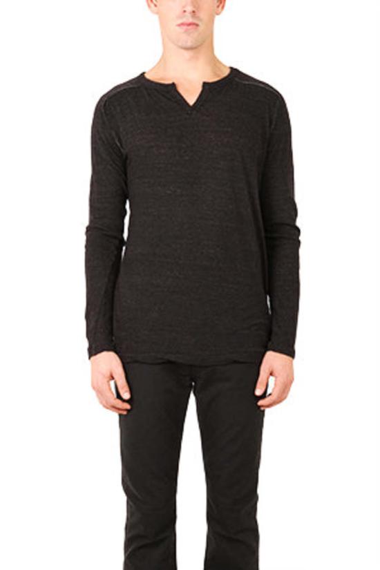  브룸 스웨터 V/Room 멜란지 슬릿 셔츠 블랙