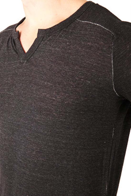  브룸 스웨터 V/Room 멜란지 슬릿 셔츠 블랙 - V::ROOM