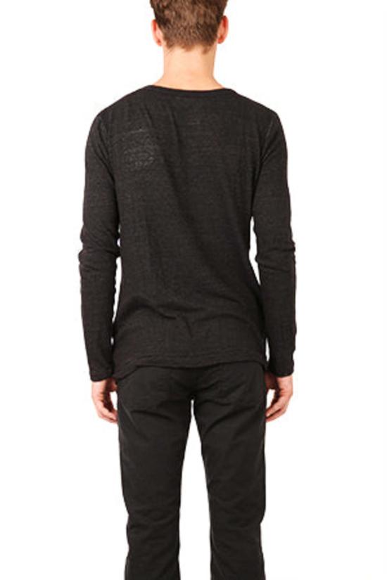  브룸 스웨터 V/Room 멜란지 슬릿 셔츠 블랙 - V::ROOM