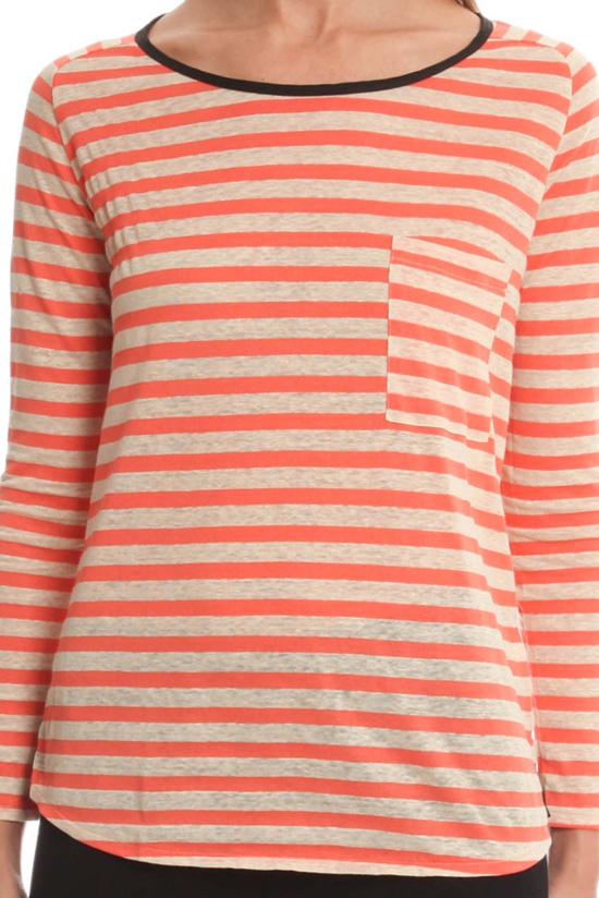  지아다 포르테 긴팔 티셔츠 Giada Forte 스트라이프 티셔츠 Geranio - GIADA FORTE