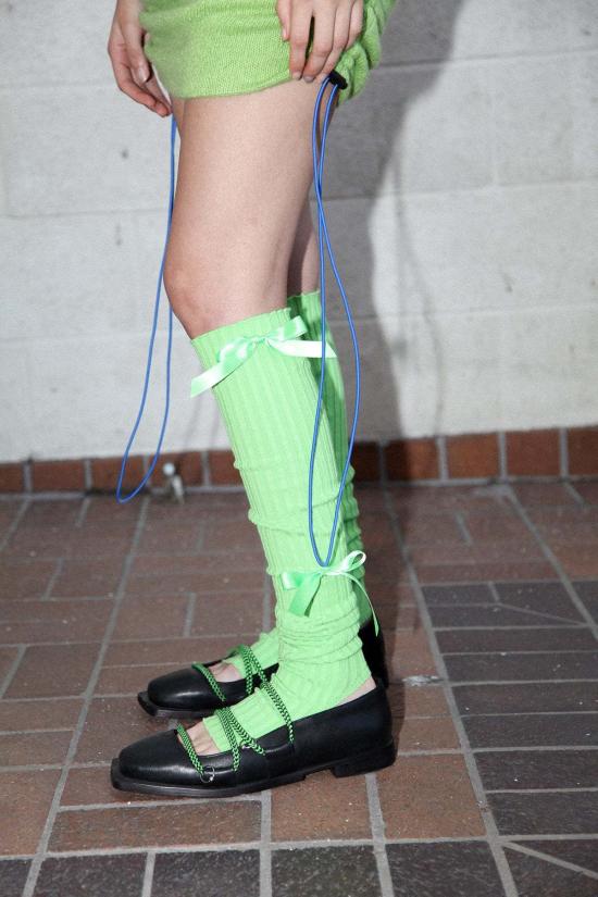  케이코 양말 Kk Co Giu Giu X Kk Co Demi Pointe 레그 워머 셀러리 - KKCO