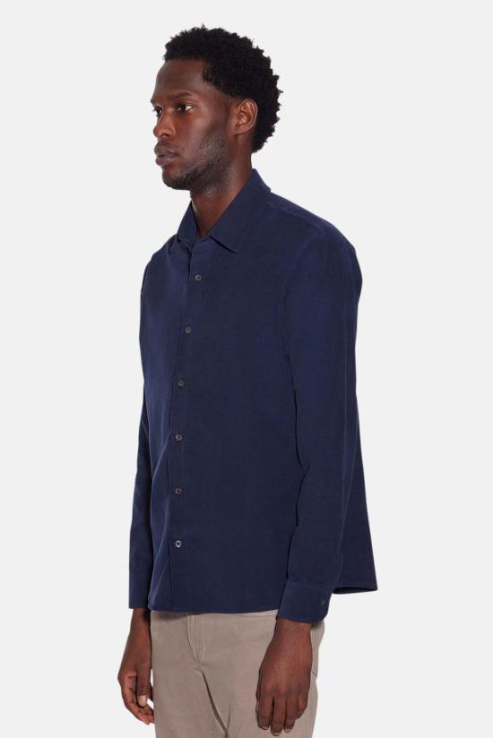  Blue&Cream 긴팔 셔츠 블루&크림 워렌 파인코드  네이비 - BLUE&CREAM