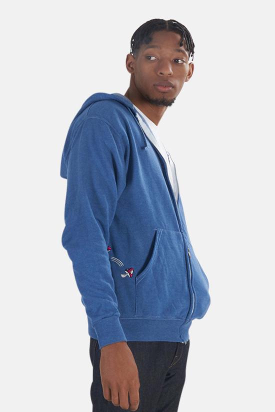  Blue&Cream 후드 티셔츠 블루&크림 머쉬룸 후드 티셔츠 블루 - BLUE&CREAM