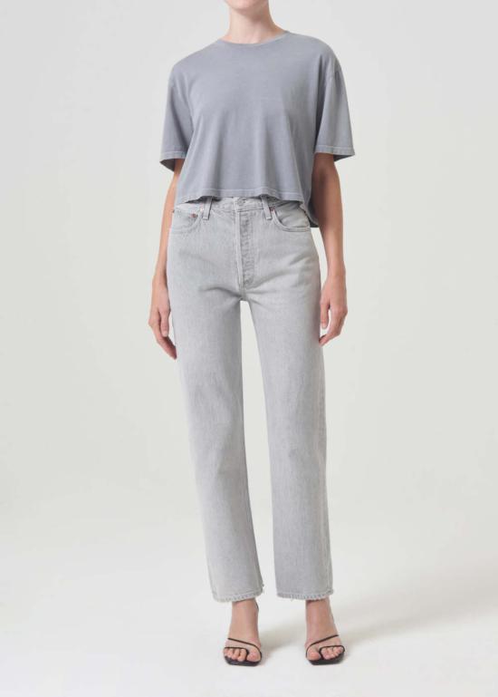  에이골디 반팔 티셔츠 아골드 아냐 티 샤크/화이트 - AGOLDE