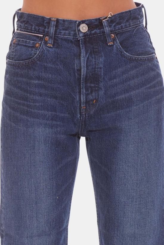  마우지 데님 팬츠 무시 코르코란 와이드  다크 블루 - MOUSSY