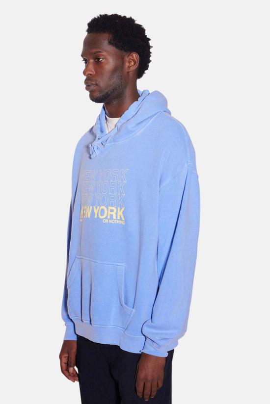  Blue&Cream 후드 티셔츠 블루&크림 뉴욕 오어 낫팅 후드티 페리/옐로우 - BLUE&CREAM