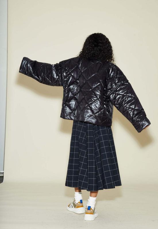  오벌 스퀘어 봄버 자켓 Os 액티브 봄버 퀼팅 블랙 - OVAL SQUARE