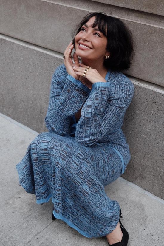  시그니피컨트 아더 롱 원피스 Significant Other Dua Maxi Dress Periwinkle Marle - SIGNIFICANT OTHER