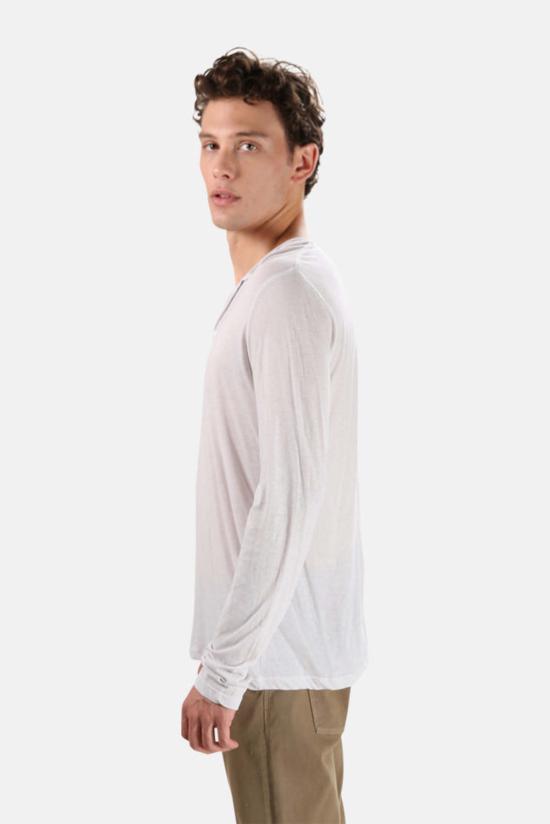  블루&크림 긴팔 티셔츠 66 롱슬리브 슬릿티 라이트그레이 - BLUE&CREAM