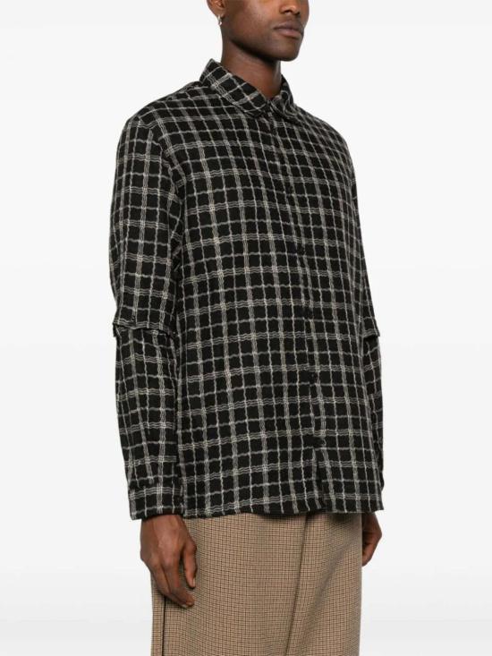  헨릭 빕스코브 긴팔 셔츠 Henrik Vibskov 어셈블  블랙 커비 그리드 - HENRIK VIBSKOV