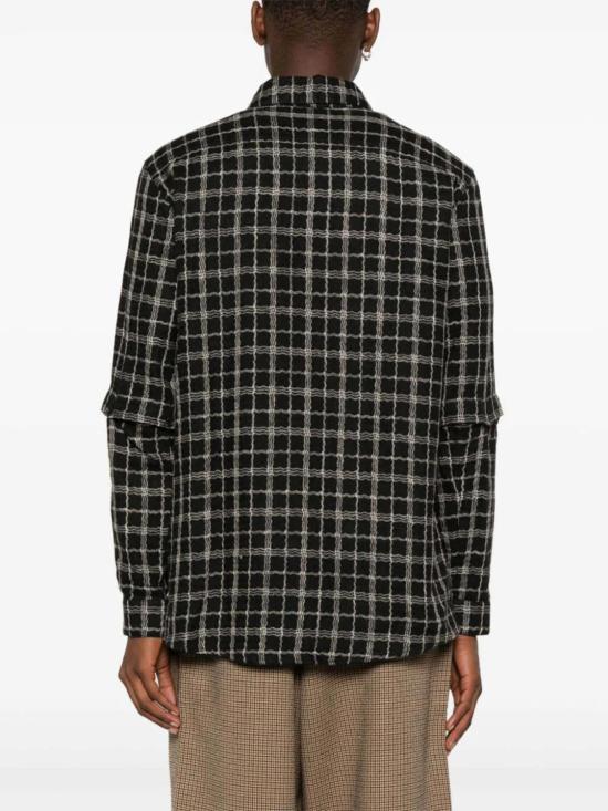  헨릭 빕스코브 긴팔 셔츠 Henrik Vibskov 어셈블  블랙 커비 그리드 - HENRIK VIBSKOV