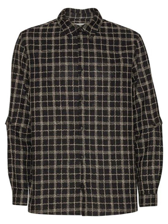  헨릭 빕스코브 긴팔 셔츠 Henrik Vibskov 어셈블  블랙 커비 그리드 - HENRIK VIBSKOV