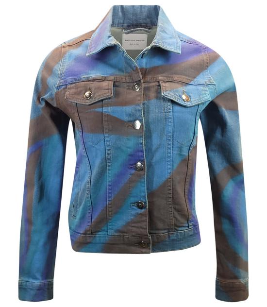  매디슨 메종 데님 자켓 페넬로페 슬림 데님 재킷 라이트 블루