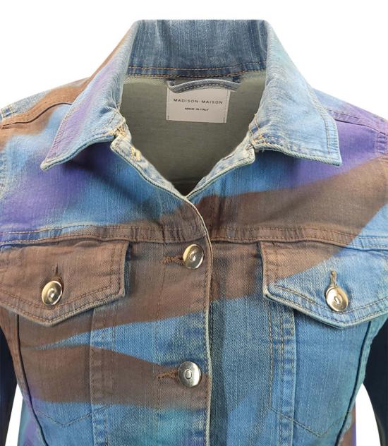  매디슨 메종 데님 자켓 페넬로페 슬림 데님 재킷 라이트 블루 - MADISON MAISON