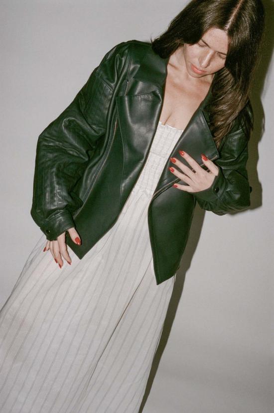  마리암 나시르 자데 봄버 자켓 Maryam Nassir Zadeh Hero 재킷 잉크 - MARYAM NASSIR ZADEH