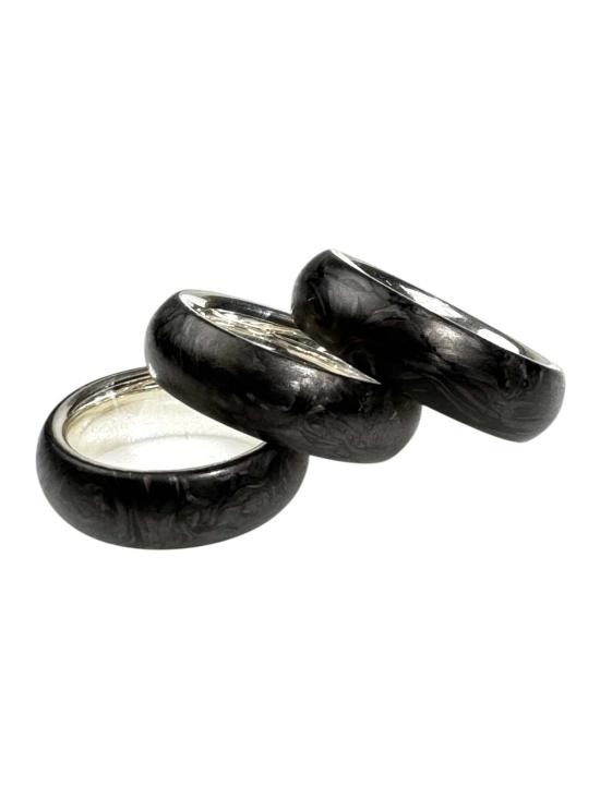  CARBON DISTRICT 반지 카본 디스트릭트 밴드 링 카본/스털링 - OTHER BRANDS