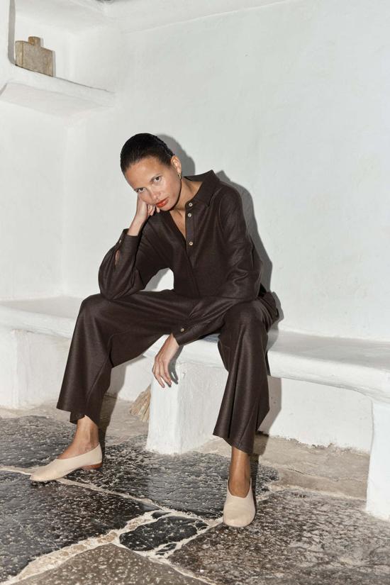  다두라 점프수트 다투라 보일드 울 렌  모카 - DATURA