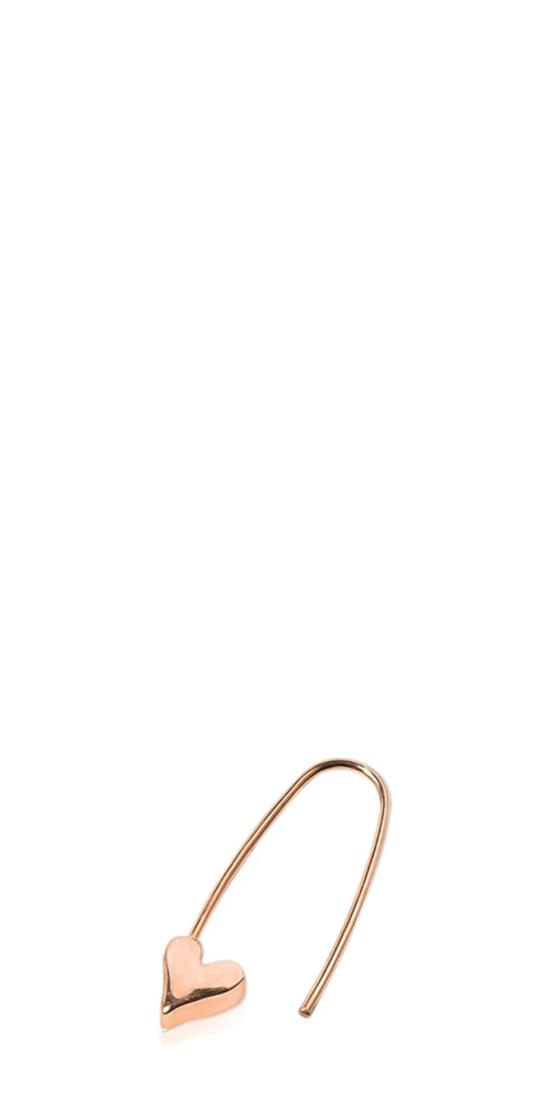  로렌 스튜어트 이어링 미니 하트 안전핀 귀걸이 로즈 골드 - LOREN STEWART