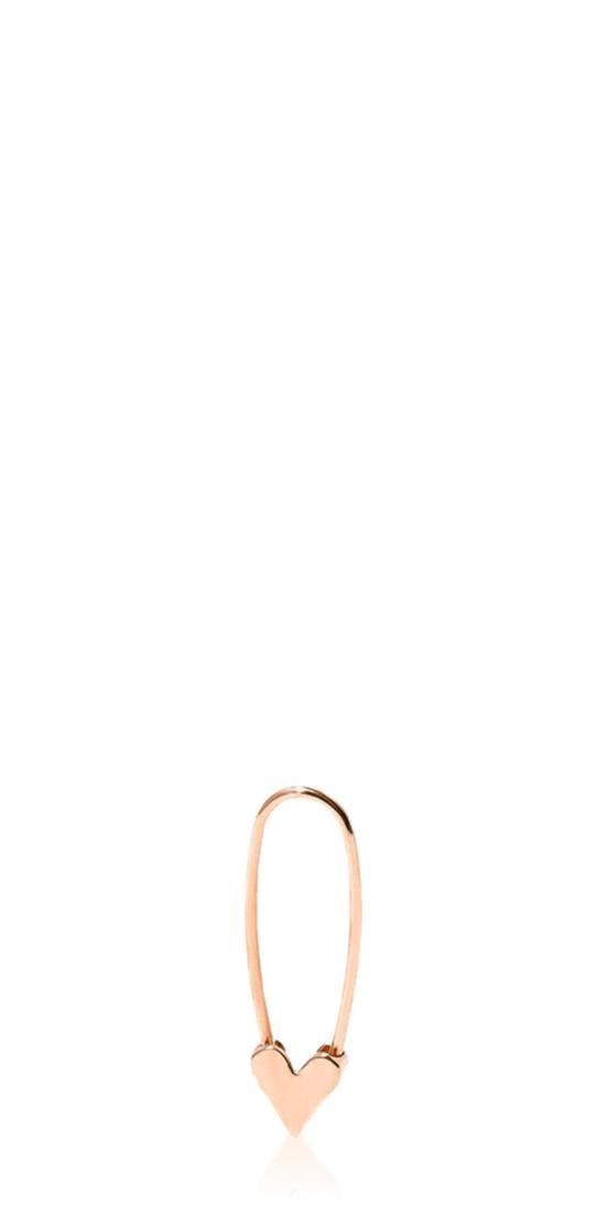  로렌 스튜어트 이어링 미니 하트 안전핀 귀걸이 로즈 골드