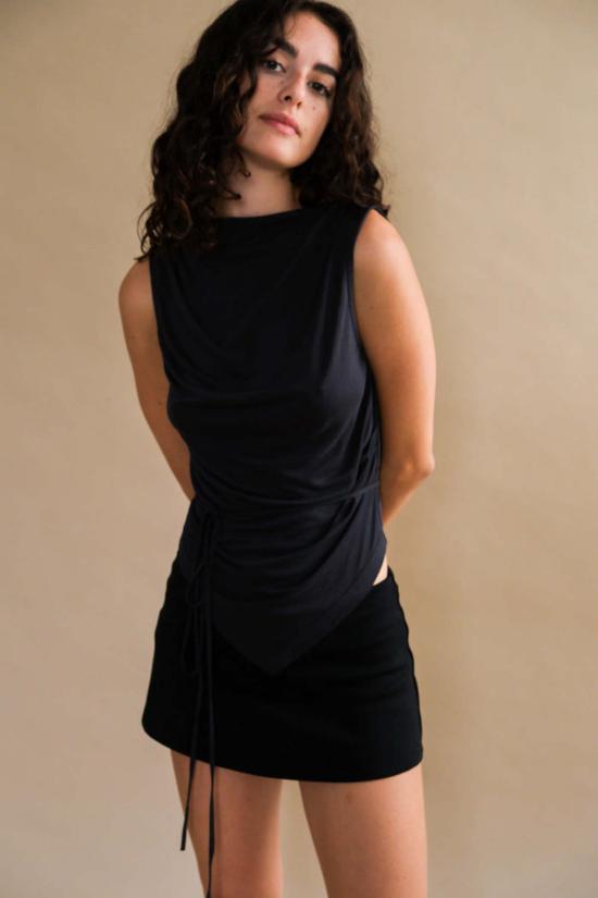  길 숏 스커트 Geel Aria 미니 스커트 오닉스 - GEEL