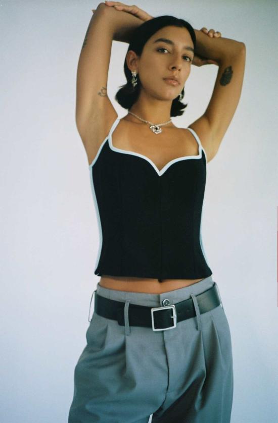  패리스 조지아 민소매 티셔츠 파리 조지아 하트 싱글렛 블랙 - PARIS GEORGIA