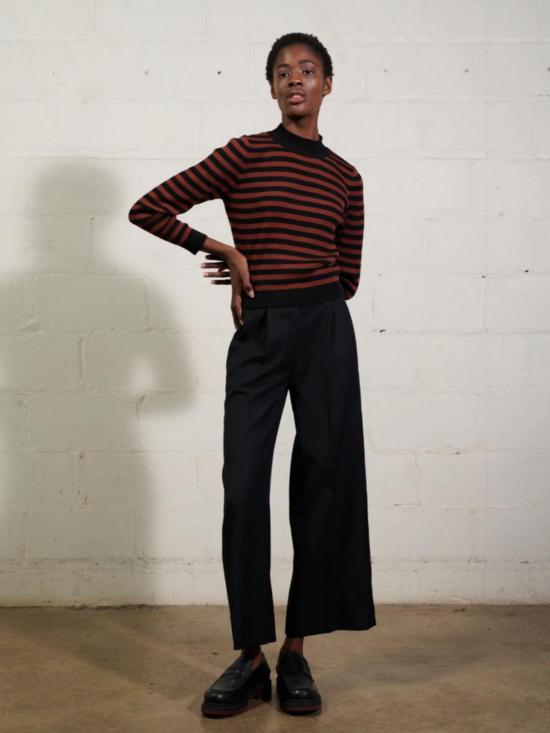  마리아 스탠리 스트레이트 팬츠 슬론 트라우저 누아르