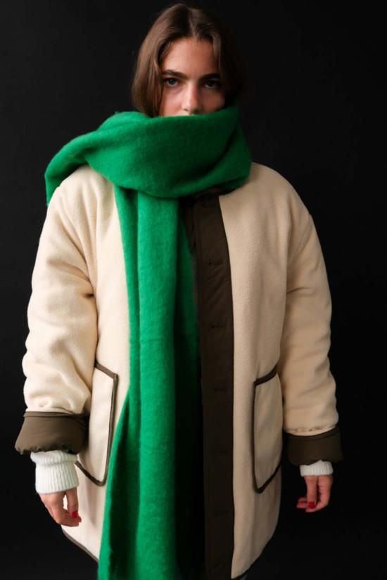  파이프앤로우 머플러/스카프 청키 솔리드 스카프 그래스 그린 - PIPE & ROW