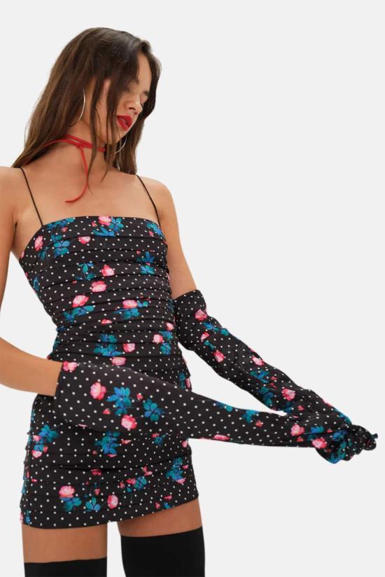  포러브앤레몬스 숏 원피스 For Love & Lemons 포지 미니 드레스 블랙 - FOR LOVE & LEMONS