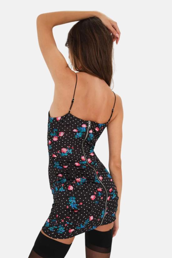  포러브앤레몬스 숏 원피스 For Love & Lemons 포지 미니 드레스 블랙 - FOR LOVE & LEMONS