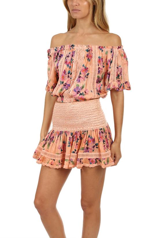  선데이 세인트 트로페즈 블라우스 코랄 선데이 생트로페 루루 프린트 탑 코랄 - SUNDAY SAINT-TROPEZ