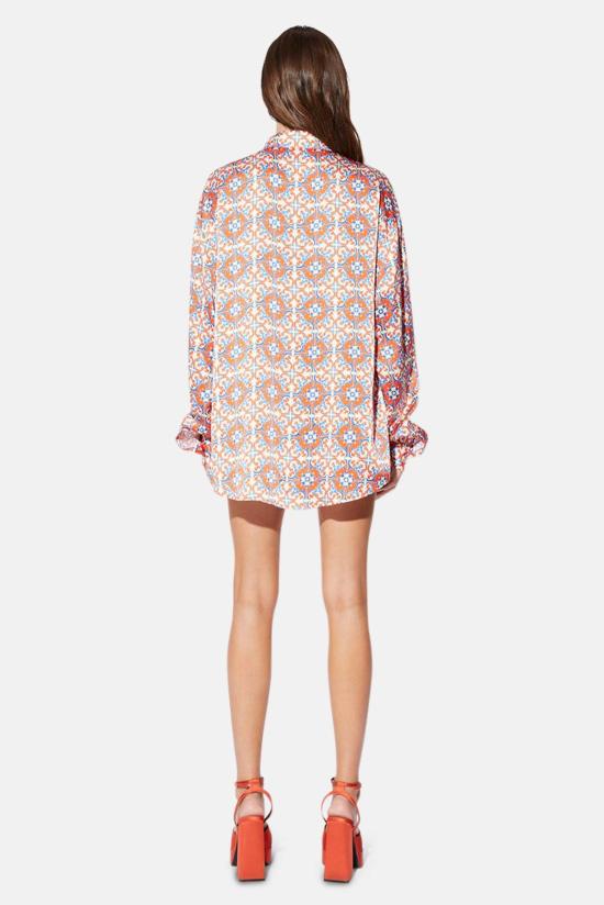  DEPARTAMENTO 반팔 티셔츠 Rt A 시에라 셔츠 레드 Azulejos - RTA