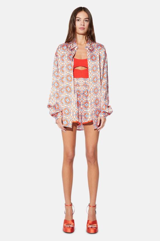  DEPARTAMENTO 반팔 티셔츠 Rt A 시에라 셔츠 레드 Azulejos