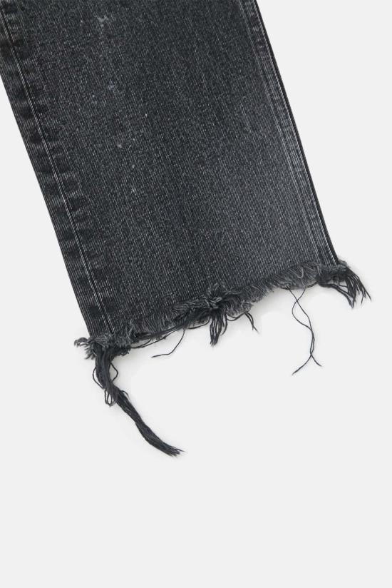  마우지 데님 팬츠 Moussy Odessa 와이드 스트레이트 데님 블랙 - MOUSSY