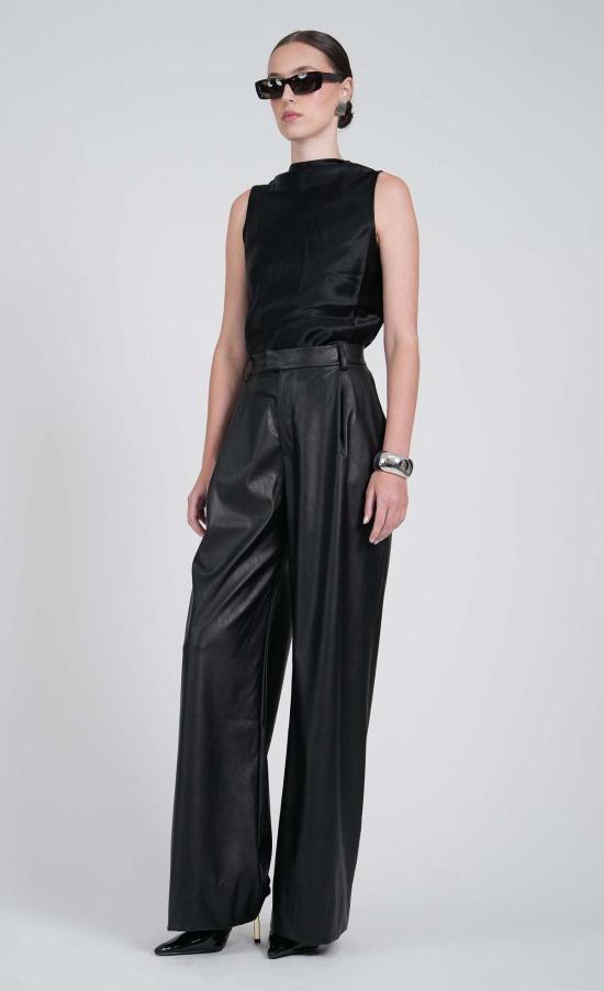  논살란트 레이블 블라우스 넌샬런트 라벨 레이니 탑 블랙 - NONCHALANT LABEL