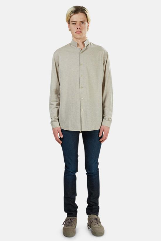  Blue&Cream 긴팔 셔츠 블루&크림 디올 버튼 다운 베이지 - BLUE&CREAM