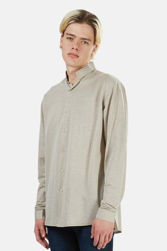  Blue&Cream 긴팔 셔츠 블루&크림 디올 버튼 다운 베이지 - BLUE&CREAM