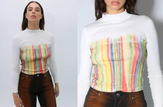  에크하우스 라타 터틀넥 Eckhaus Latta 프리즘 랩핑 베이비 - ECKHAUS LATTA
