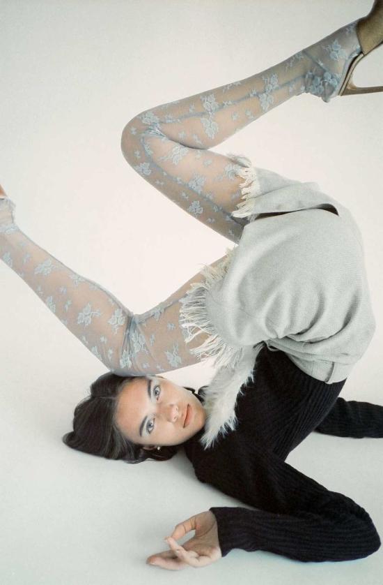  유한왕 숏 스커트 유한 왕 프레이드 트위드 스커트 그레이