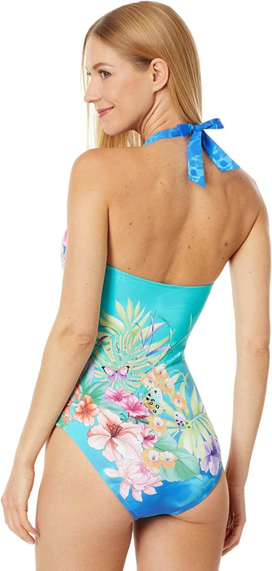  조니 와스 원피스 수영복 Johnny Was 타이 다이 트위스트 키홀 원피스 멀티 수영복 멀티컬러 - JOHNNY WAS