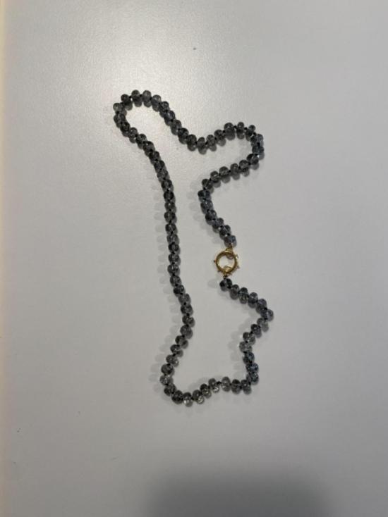  Chammomile 목걸이/팬던트 카모마일 루틸레이티드 쿼츠 보석 목걸이 블랙 - OTHER BRANDS